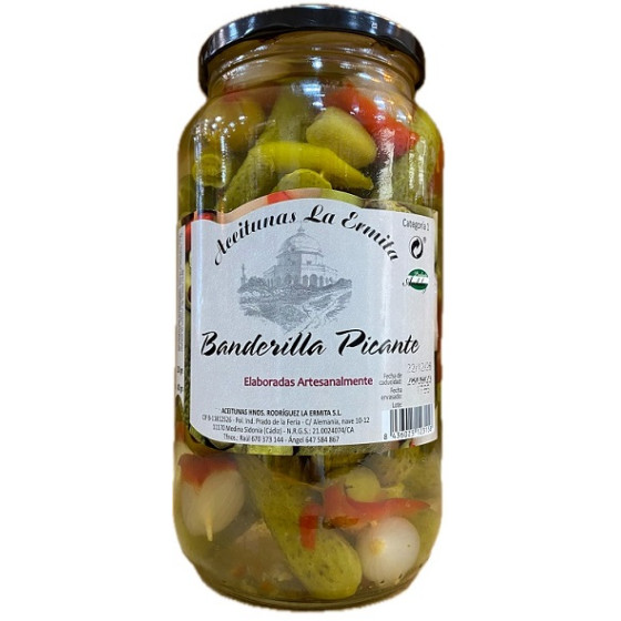 BANDERILLAS PICANTES 1350 gr. ACEITUNAS LA ERMITA