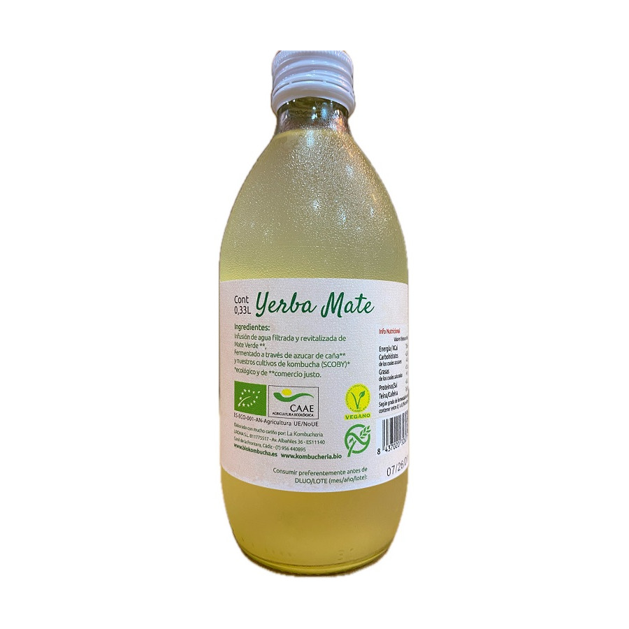 BIO KOMBUCHA YERBA MATE LA KOMBUCHERÍA LIRONA CONIL CÁDIZ 33CL