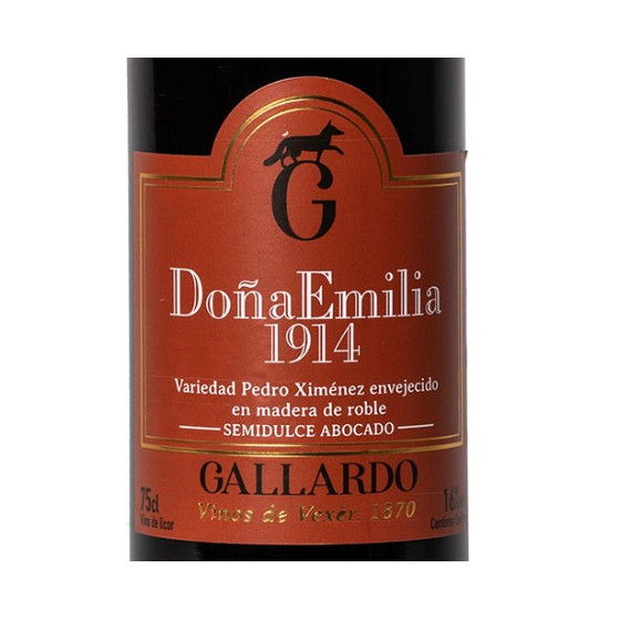 VINO DOÑA EMILIA 1914 BOTELLA 75cl. BODEGAS GALLARDO VEJER