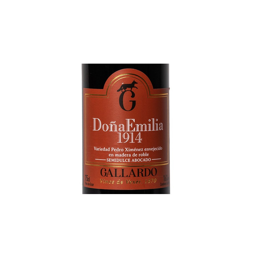 VINO DOÑA EMILIA 1914 BOTELLA 75cl. BODEGAS GALLARDO VEJER