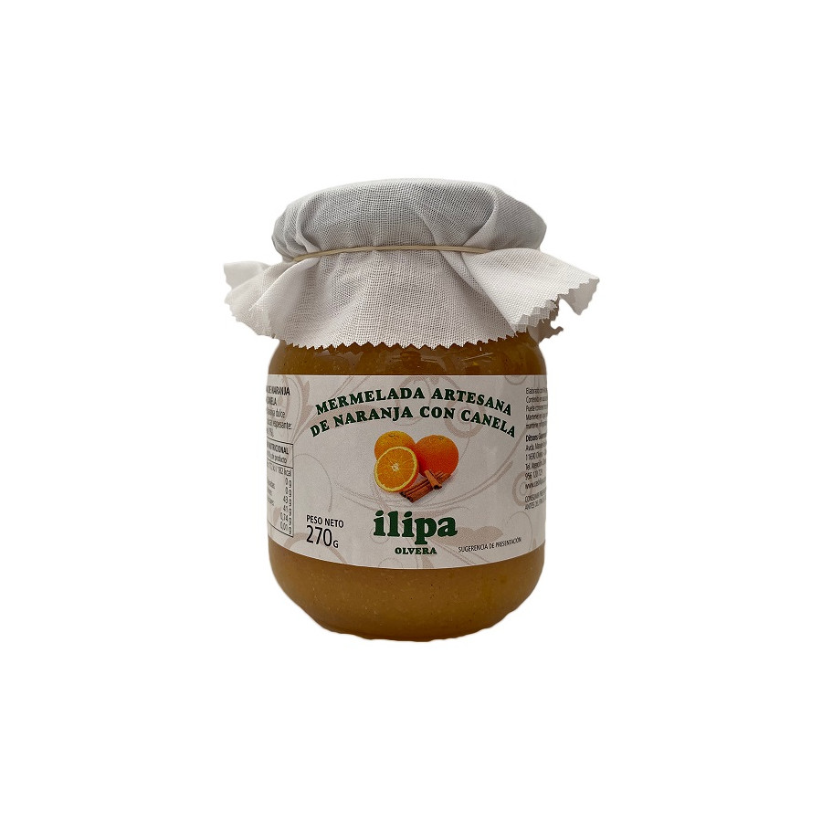 MERMELADA ARTESANA DE NARANJA CON CANELA ILIPA OLVERA