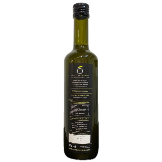 ACEITE DE OLIVA VIRGEN EXTRA ECOLÓGICO OLEUM VIRIDE 500 ML – ZAHARA DE