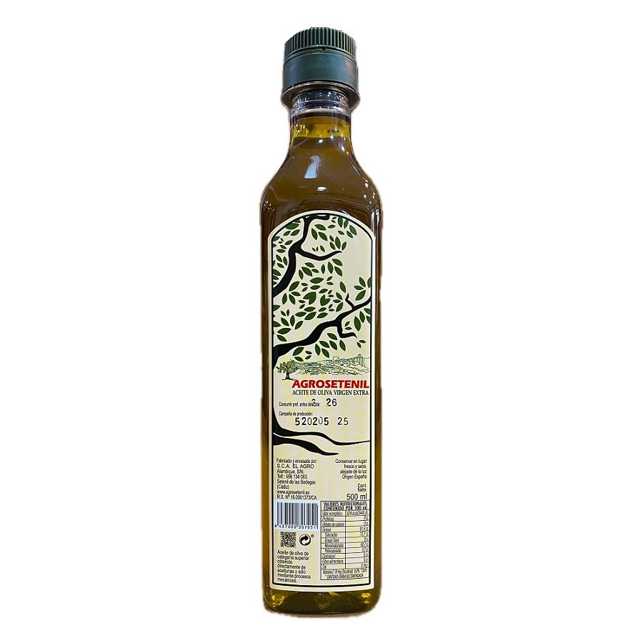 ACEITE DE OLIVA VIRGEN EXTRA 500 ML BOTELLA PLÁSTICO AGROSETENIL – CAL