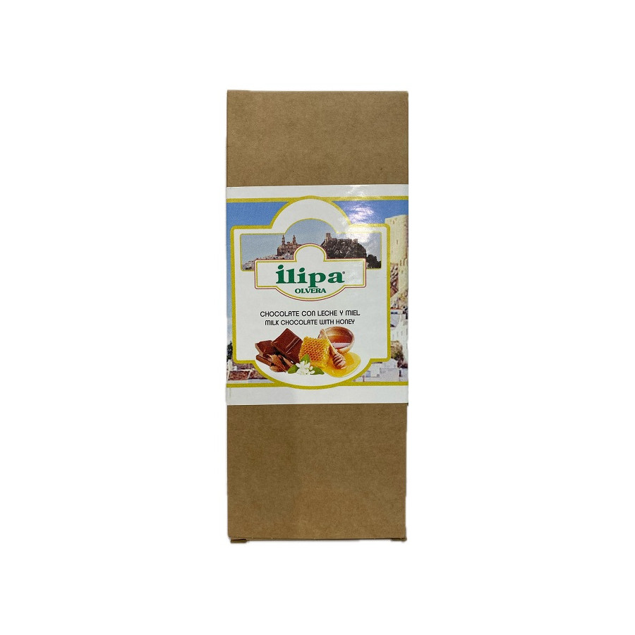 CHOCOLATE CON LECHE Y MIEL ILIPA 110 G – ARTESANAL DE OLVERA (CÁDIZ)