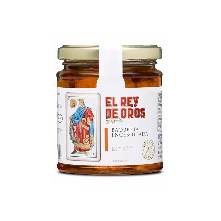 BACORETA ENCEBOLLADA TARRO 250g. EL REY DE OROS BARBATE
