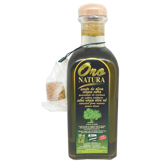 ACEITE DE OLIVA VIRGEN EXTRA ORO NATURA 500 ml. LOS REMEDIOS OLVERA
