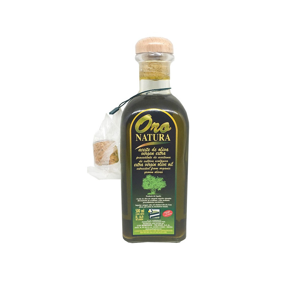 ACEITE DE OLIVA VIRGEN EXTRA ORO NATURA 500 ml. LOS REMEDIOS OLVERA