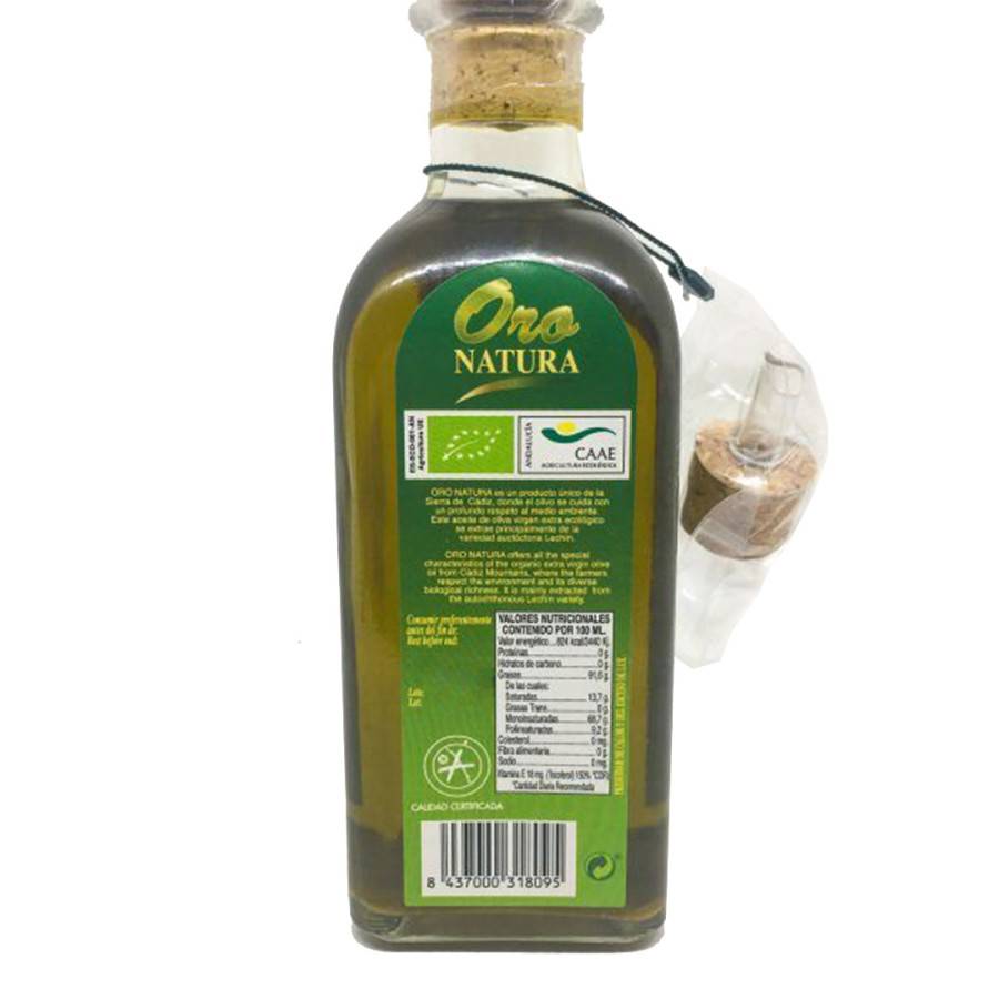 ACEITE DE OLIVA VIRGEN EXTRA ORO NATURA 500 ml. LOS REMEDIOS OLVERA