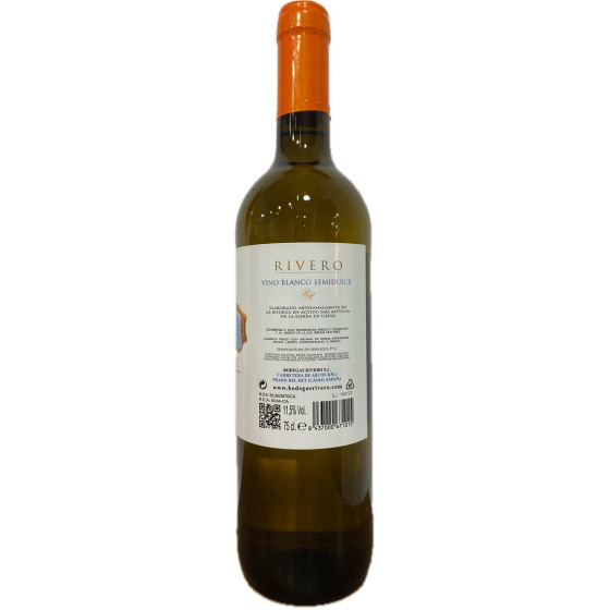BLANCO SEMIDULCE BODEGAS RIVERO 75 CL – VINO DE PRADO DEL REY, CÁDIZ