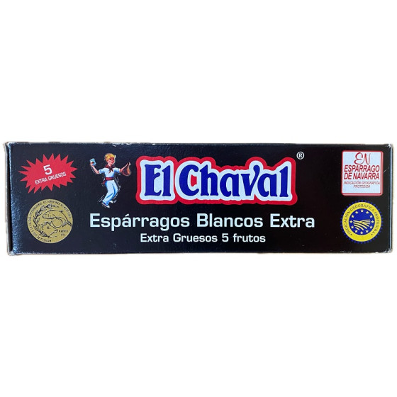 ESPÁRRAGOS BLANCOS EXTRA GRUESOS 5 FRUTOS 390G CONSERVAS EL CHAVAL NAV