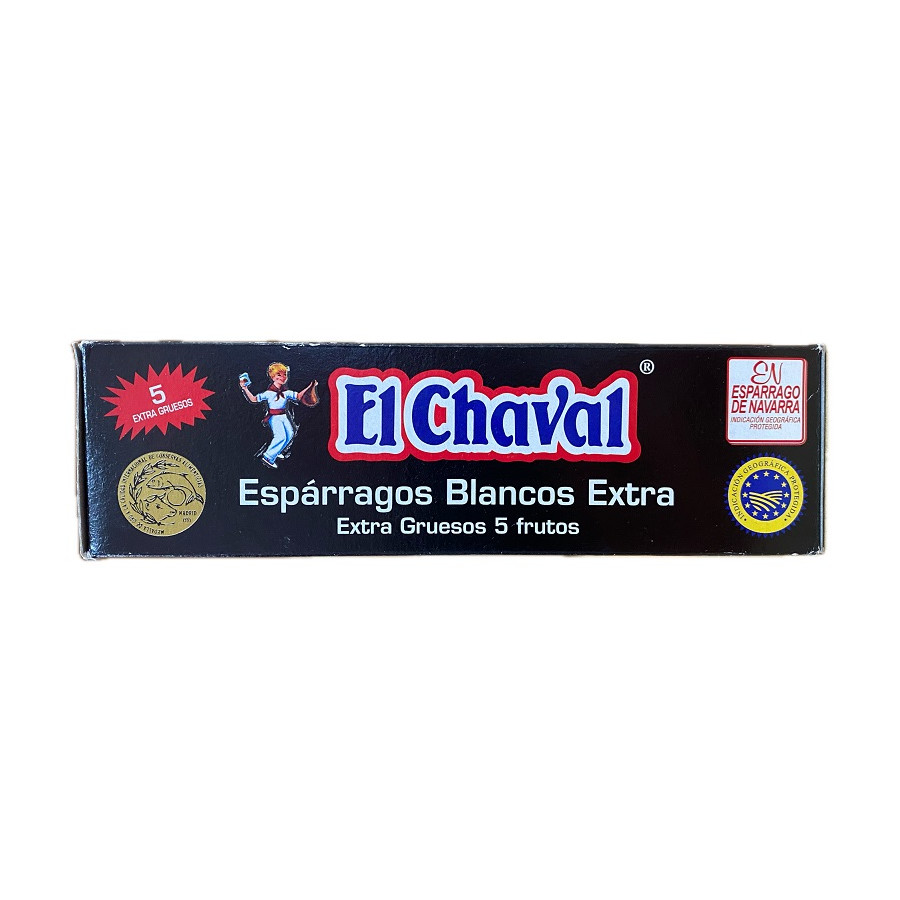 ESPÁRRAGOS BLANCOS EXTRA GRUESOS 5 FRUTOS 390G CONSERVAS EL CHAVAL NAV