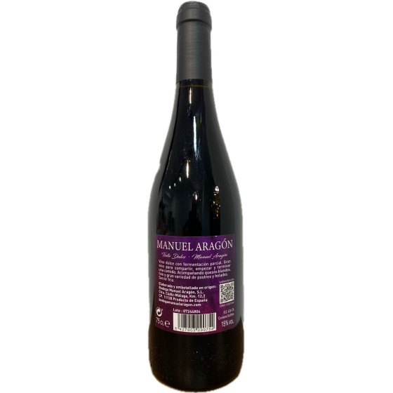 TINTO DULCE MANUEL ARAGÓN 75 CL – VINO SINGULAR Y AROMÁTICO