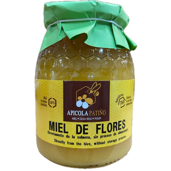 MIEL DE COLMENA APÍCOLA PATIÑO 1 KG – MIEL CRUDA ARTESANAL EN TARRO DE