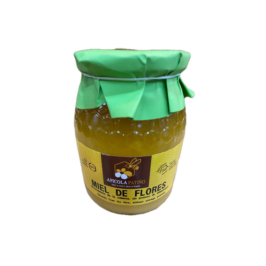 MIEL DE COLMENA APÍCOLA PATIÑO 1 KG – MIEL CRUDA ARTESANAL EN TARRO DE