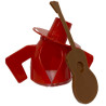 VESTIDURA OFICIAL TÍO PEPE 75 CL – CHALECO Y SOMBRERO ROJO + GUITARRA 