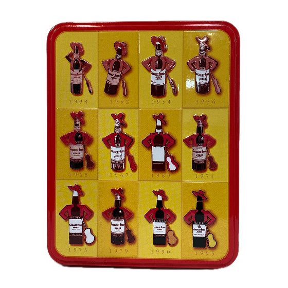 LATA METÁLICA CON BOTELLA VESTIDA TÍO PEPE 50 ML – EDICIÓN COLECCIONIS