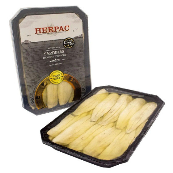 SARDINAS EN ACEITE DE OLIVA Y VINAGRE 150gr. HERPAC BARBATE