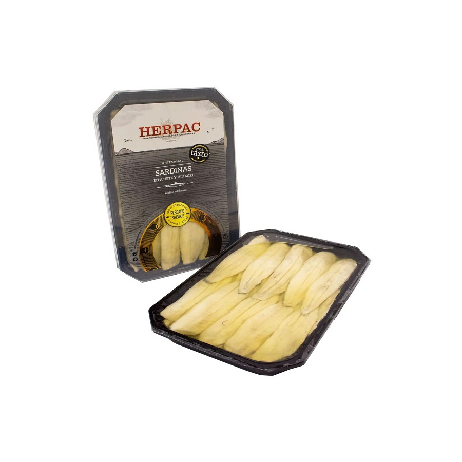 SARDINAS EN ACEITE DE OLIVA Y VINAGRE 150gr. HERPAC BARBATE