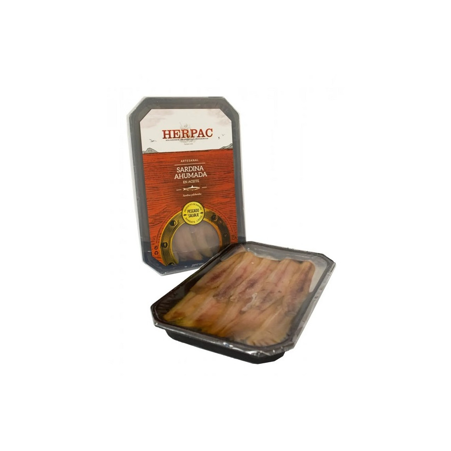 SARDINAS AHUMADAS EN ACEITE BANDEJA 500gr. HERPAC BARBATE