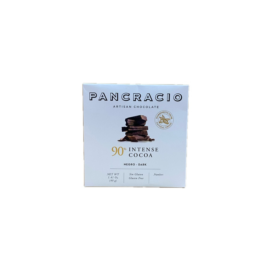 CHOCOLATE ARTESANO 90% INTENSE COCOA 40g PANCRACIO