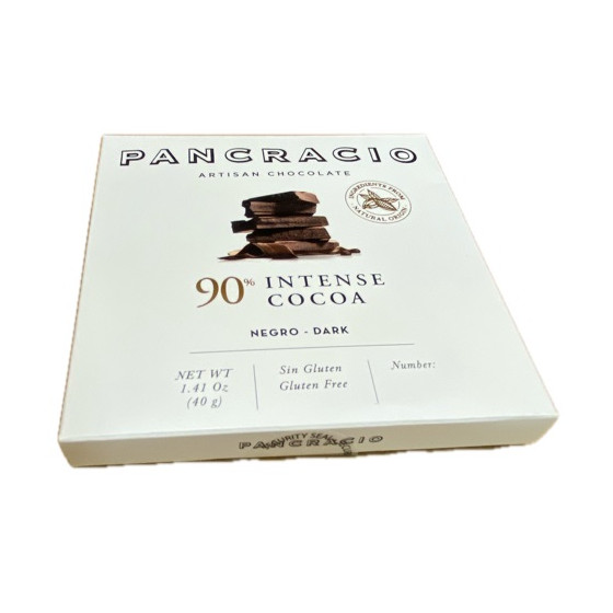 CHOCOLATE ARTESANO 90% INTENSE COCOA 40g PANCRACIO
