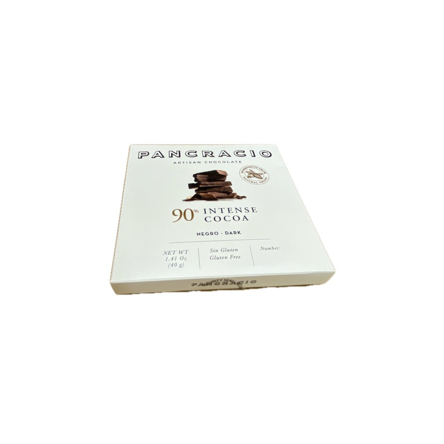 CHOCOLATE ARTESANO 90% INTENSE COCOA 40g PANCRACIO