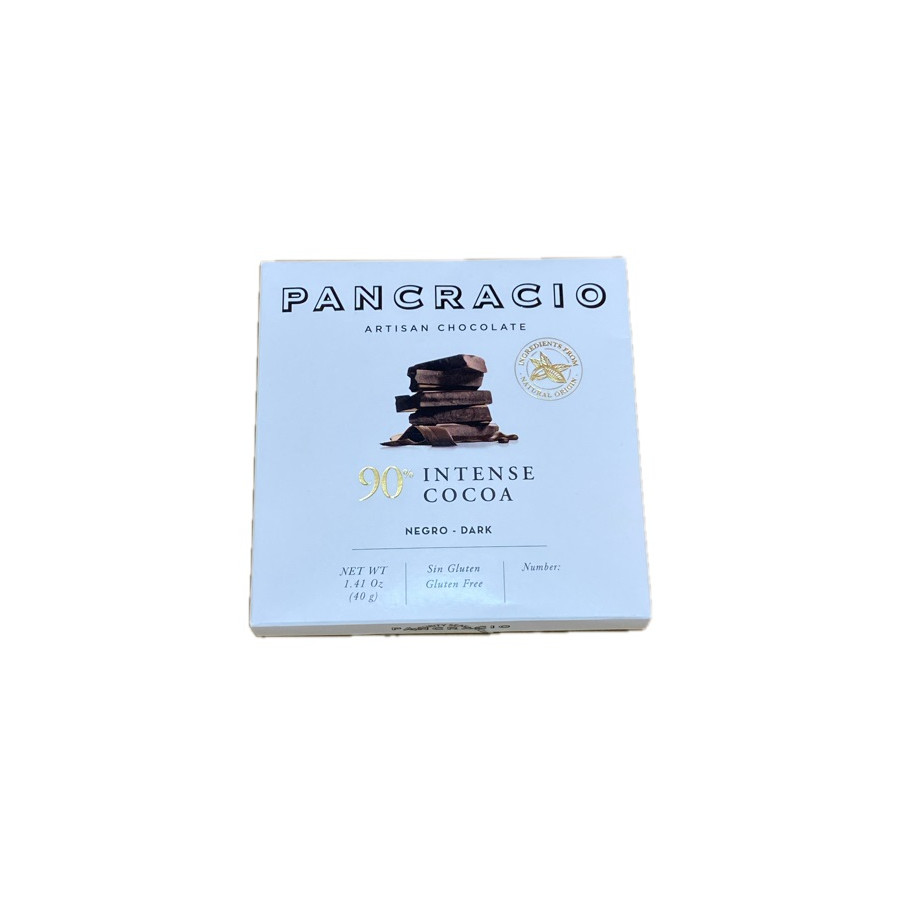 CHOCOLATE ARTESANO 90% INTENSE COCOA 40g PANCRACIO