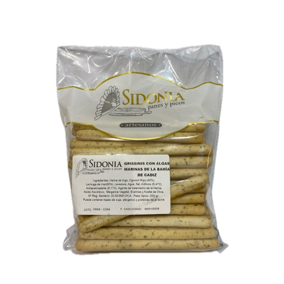 GRISSINIS ARTESANALES CON ALGAS MARINAS 200 G – SABOR ÚNICO DE LA BAHÍ