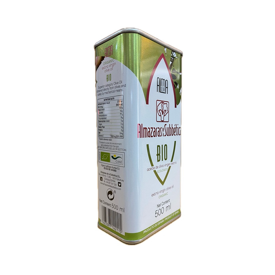 ACEITE DE OLIVA VIRGEN EXTRA ECOLÓGICO 500ML ALMAOLIVA BIO EN LATA
