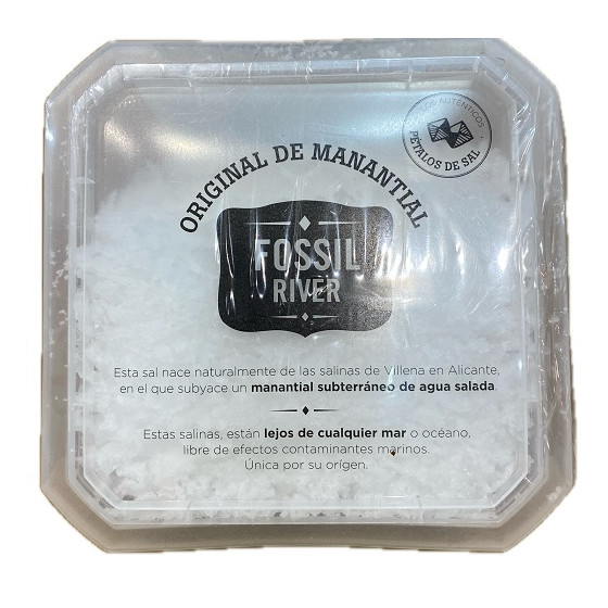 PÉTALOS DE SAL BLANCOS FOSSIL RIVER 300 G – SAL GOURMET PREMIUM DE TEX