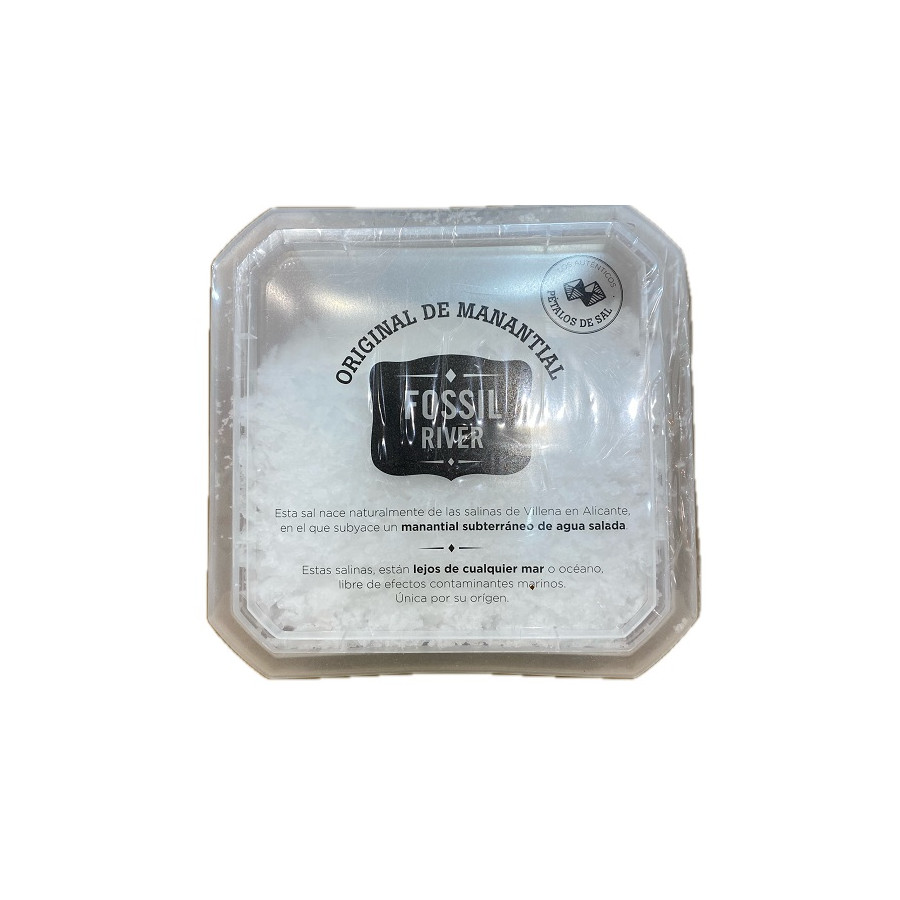 PÉTALOS DE SAL BLANCOS FOSSIL RIVER 300 G – SAL GOURMET PREMIUM DE TEX