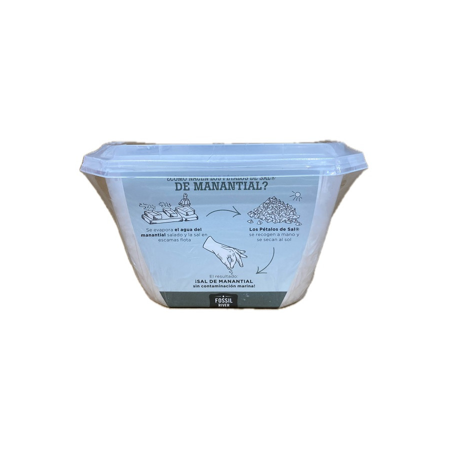 PÉTALOS DE SAL BLANCOS FOSSIL RIVER 300 G – SAL GOURMET PREMIUM DE TEX