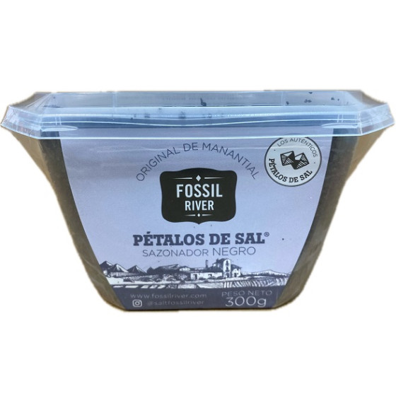 PÉTALOS DE SAL NEGROS FOSSIL RIVER 300 G – SAZONADOR GOURMET PREMIUM C