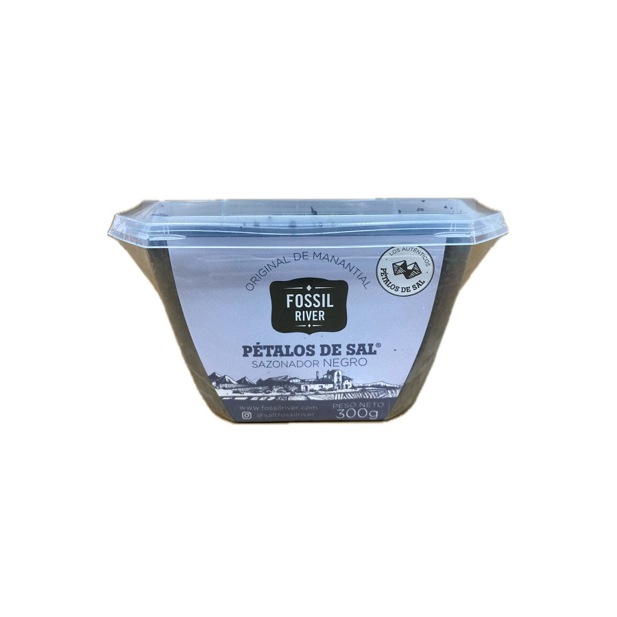 PÉTALOS DE SAL NEGROS FOSSIL RIVER 300 G – SAZONADOR GOURMET PREMIUM C
