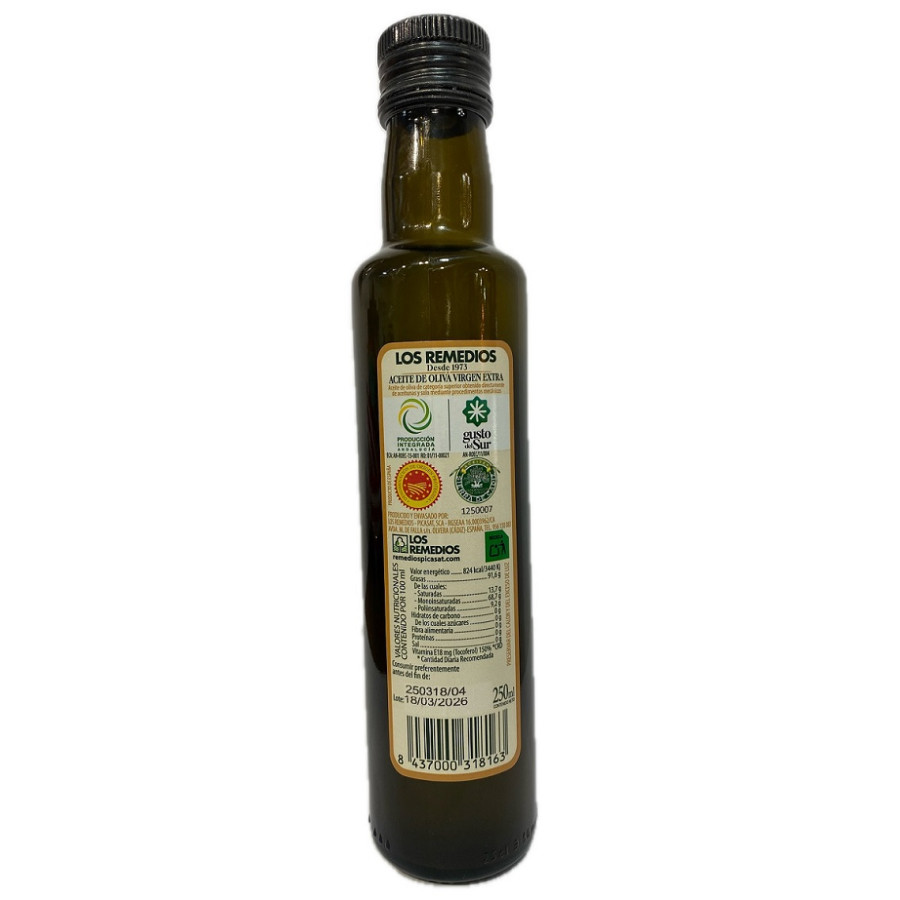 ACEITE DE OLIVA VIRGEN EXTRA LOS REMEDIOS 250 ML – AOVE DE LA SIERRA D