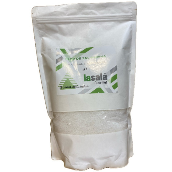 PAQUETE DE 1 KG DE FLOR DE SAL ARTESANAL DE PUERTO REAL – CALIDAD GOUR