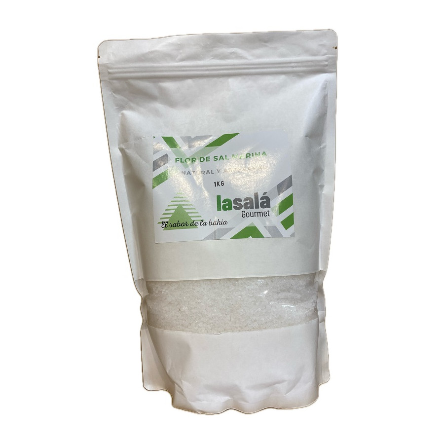 PAQUETE DE 1 KG DE FLOR DE SAL ARTESANAL DE PUERTO REAL – CALIDAD GOUR