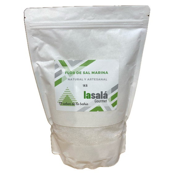 PAQUETE DE 1 KG DE FLOR DE SAL ARTESANAL DE PUERTO REAL – CALIDAD GOUR