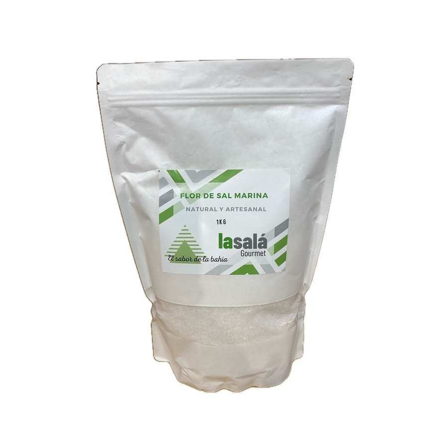 PAQUETE DE 1 KG DE FLOR DE SAL ARTESANAL DE PUERTO REAL – CALIDAD GOUR