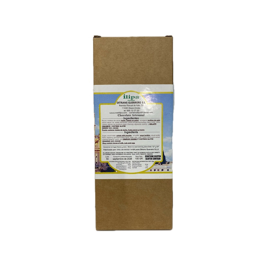 CHOCOLATE BLANCO CON FRAMBUESA Y CRUJIENTE DE GALLETA ILIPA 110 G – AR
