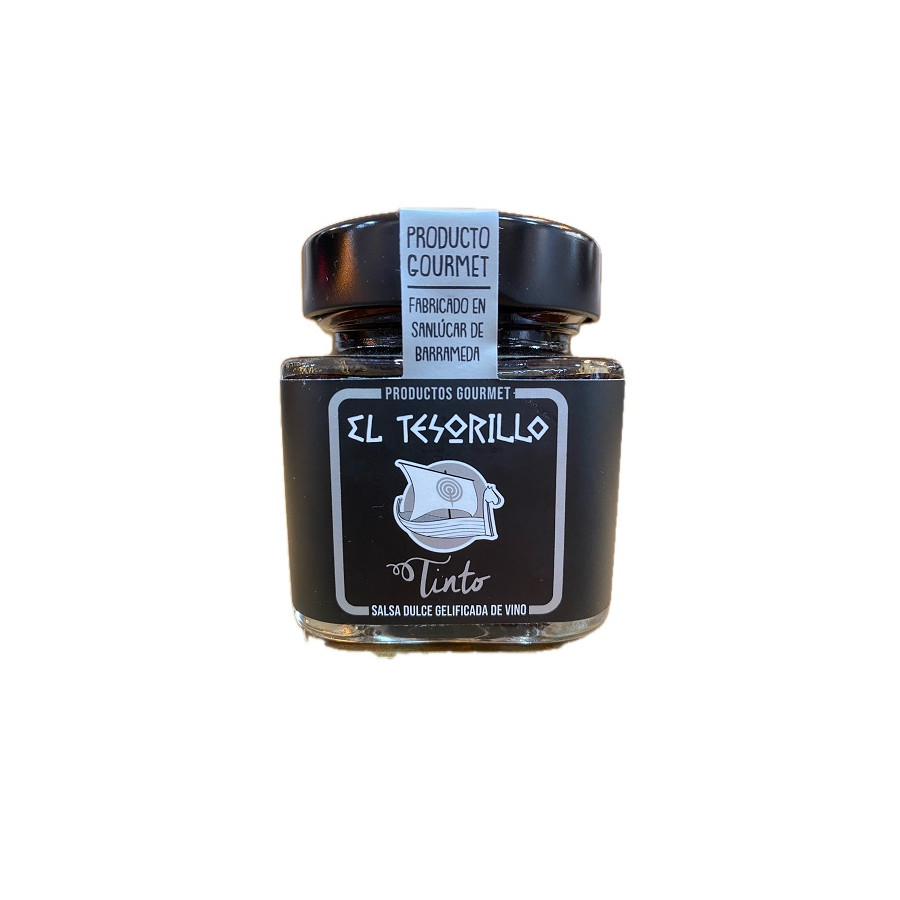 SALSA DULCE GELIFICADA DE VINO TINTO 150 gr. EL TESORILLO
