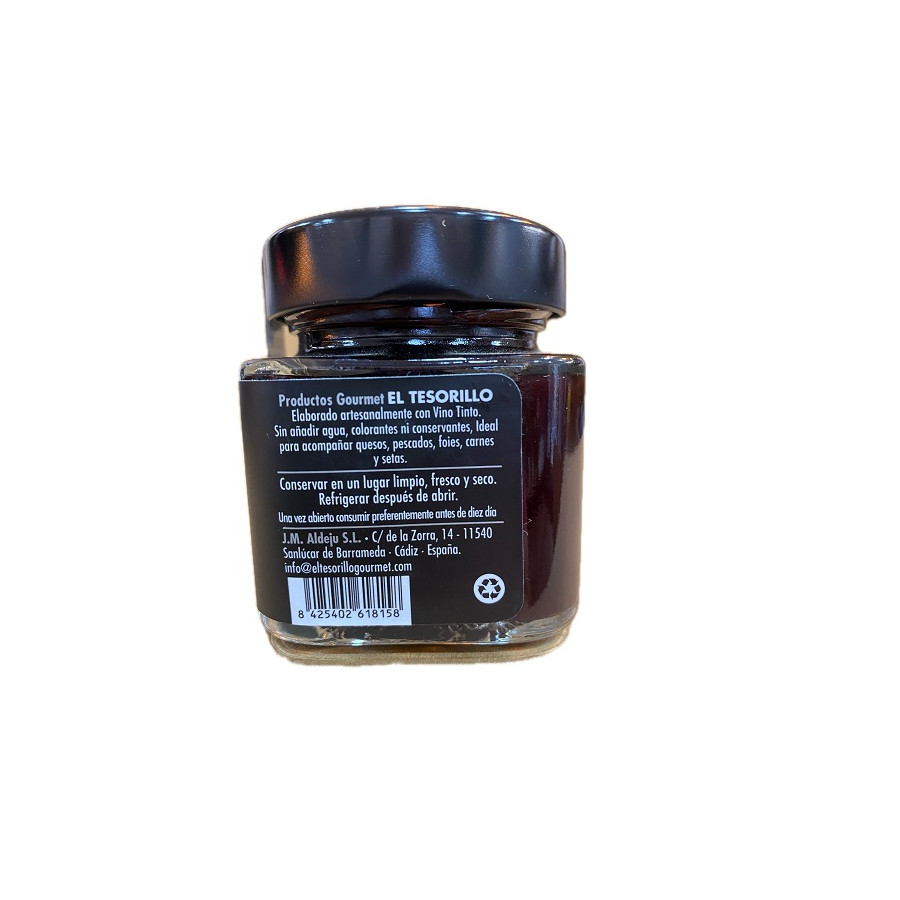 SALSA DULCE GELIFICADA DE VINO TINTO 150 gr. EL TESORILLO