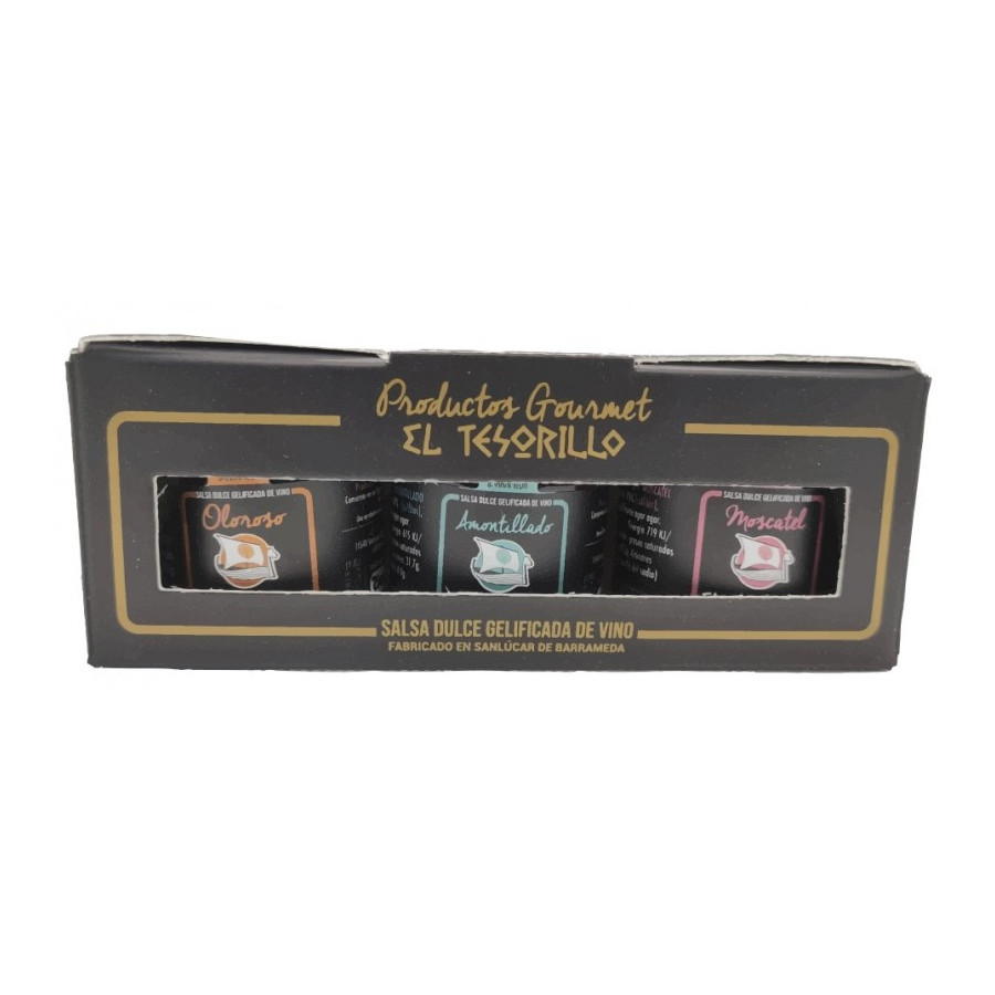 PACK DE 3 MERMELADAS DE 40g. Amontillado, Oloroso y MoscatelL. EL TESO