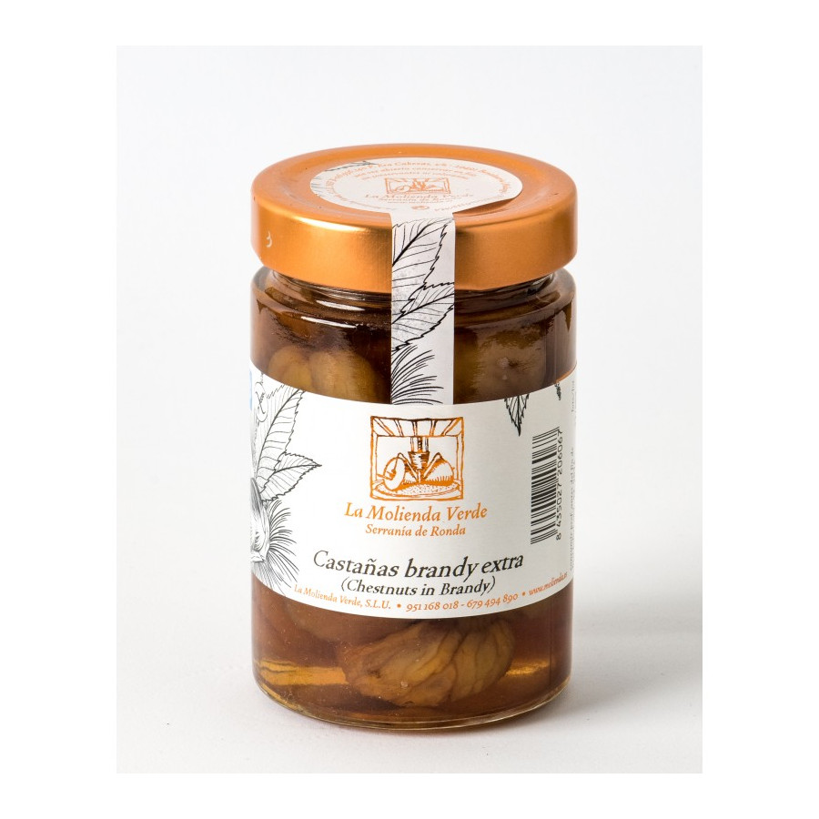 CASTAÑAS AL BRANDY EXTRA 365 gr LA MOLIENDA VERDE SERRANIA DE RONDA