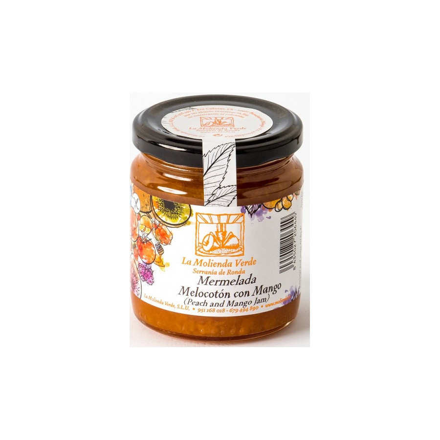 MERMELADA DE MELOCOTÓN CON MANGO 275gr. LA MOLIENDA VERDE SERRANIA DE 