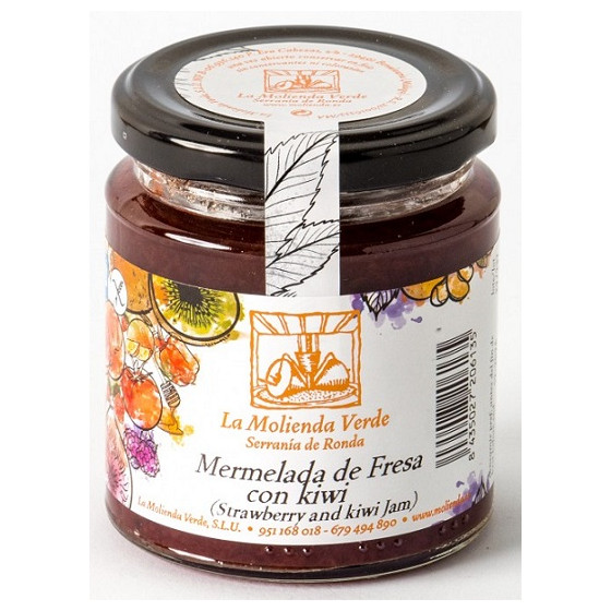 MERMELADA DE FRESA CON KIWI 275 Gr. LA MOLIENDA VERDE SERRANIA DE ROND
