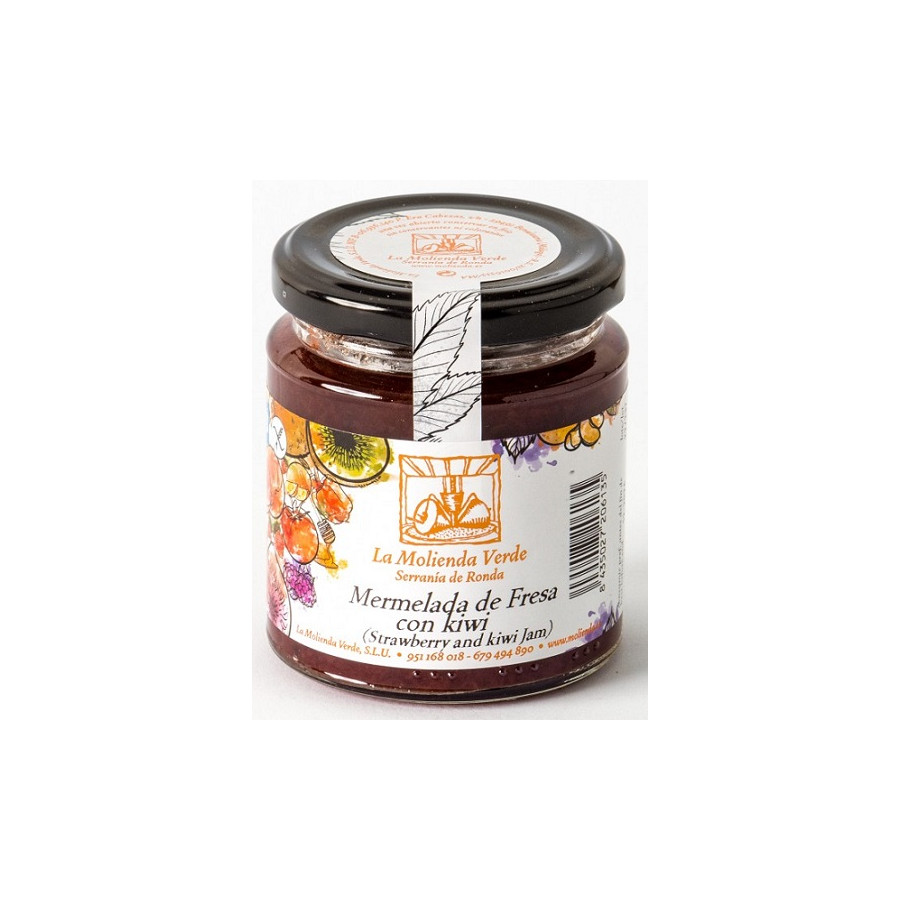 MERMELADA DE FRESA CON KIWI 275 Gr. LA MOLIENDA VERDE SERRANIA DE ROND