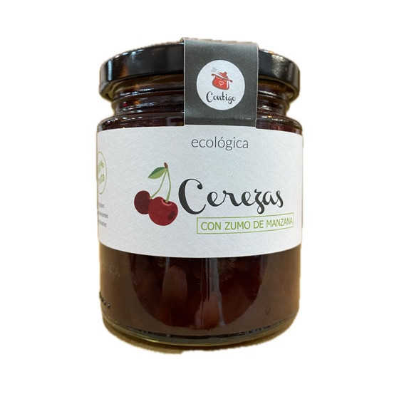 MERMELADA DE CEREZAS CON ZUMO DE MANZANA 260g CONTIGO CONSERVAS ARTESA