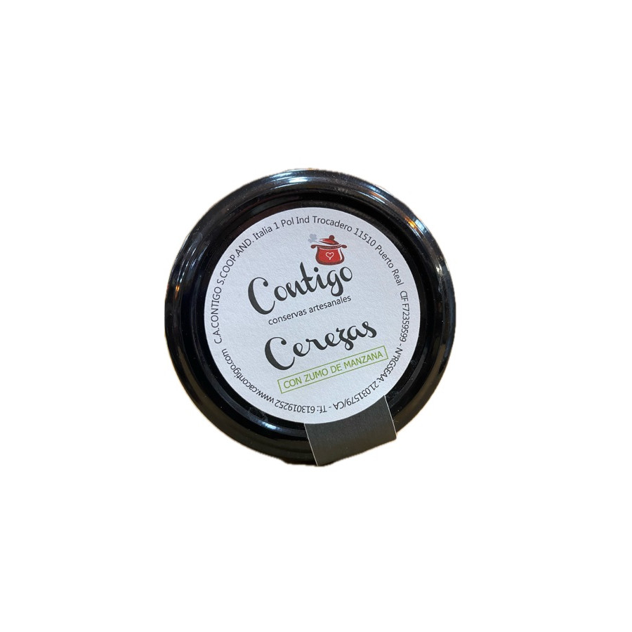 MERMELADA DE CEREZAS CON ZUMO DE MANZANA 260g CONTIGO CONSERVAS ARTESA