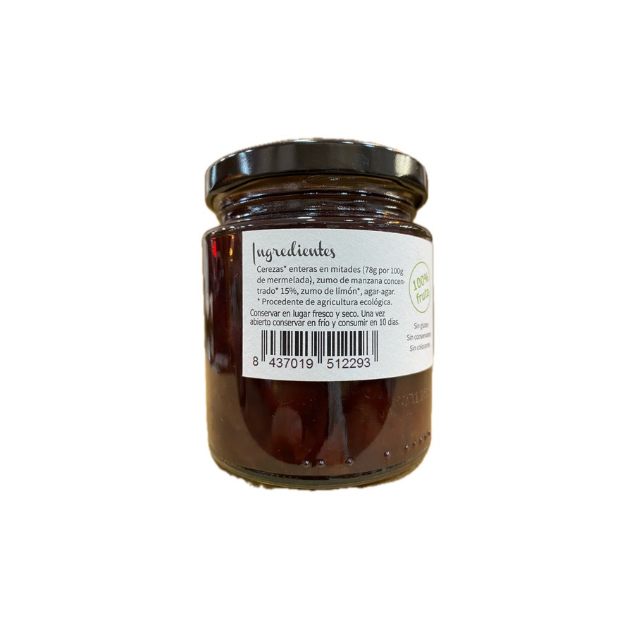 MERMELADA DE CEREZAS CON ZUMO DE MANZANA 260g CONTIGO CONSERVAS ARTESA